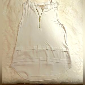 White MK quarter zip tank